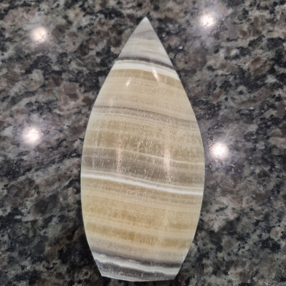 Natural Zebra Calcite Crystal Point Stand-up Freeform #9 - Picture 4 of 9